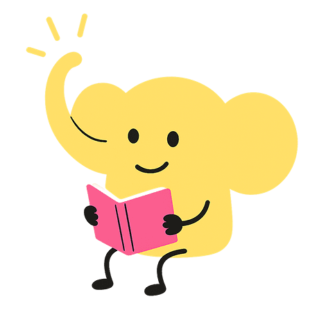 анімаційне слонення з розгорнутою книжкою